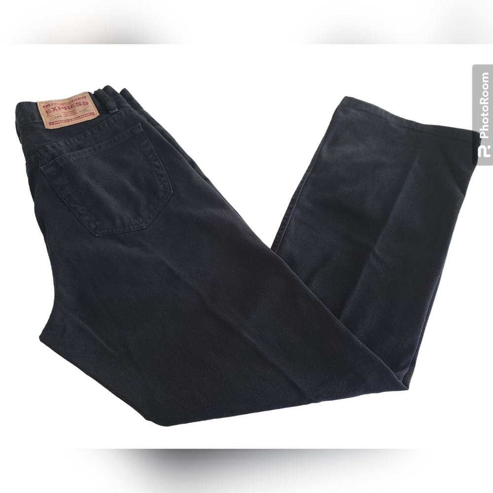 Express Men's Black Jeans Pants Boot cut Size 32W  34L